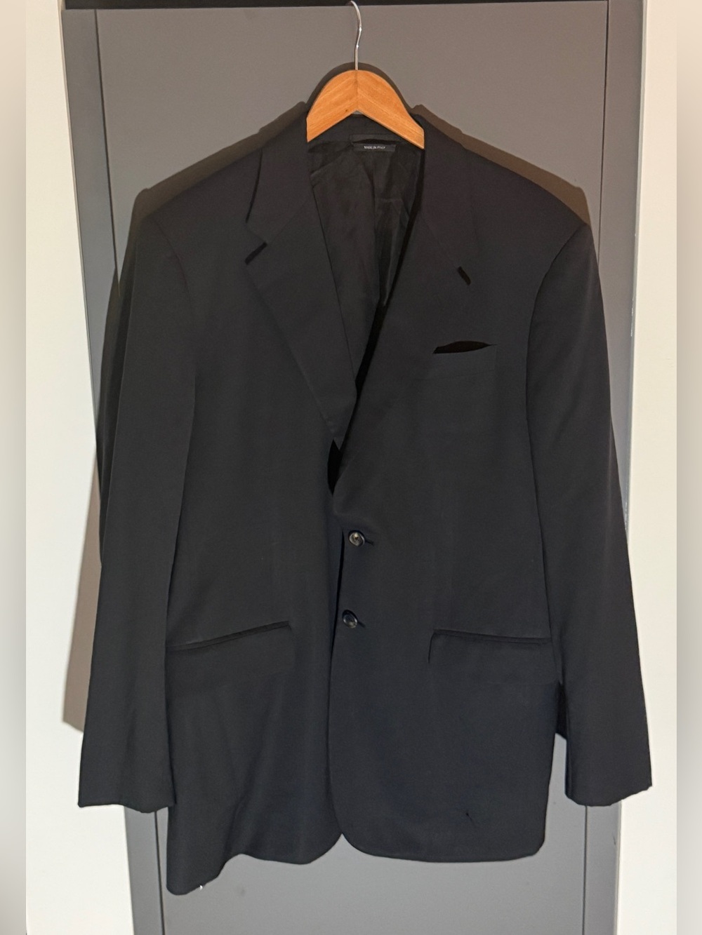 Prada 2 Button Virgin Wool Jacket - Sz 52